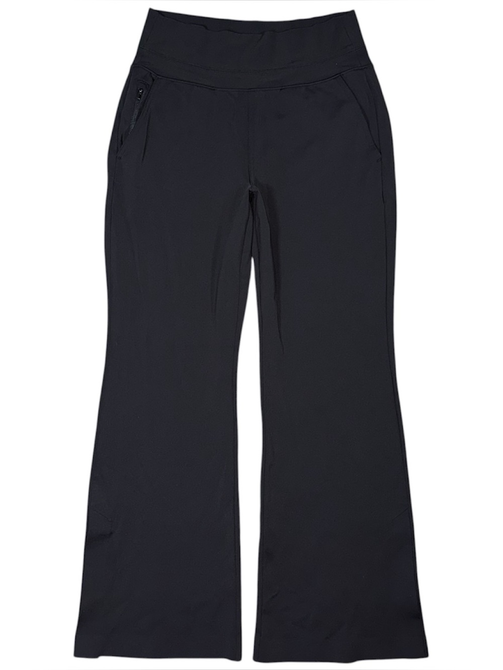 Athleta Venice Flare Pull On Pant Black Sz Small High Rise Stretch Travel Lounge